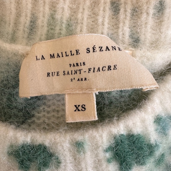 Sezane Amaya Sweater in Green Hydrangea - Picture 5 of 6